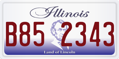 IL license plate B852343