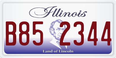IL license plate B852344