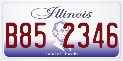 IL license plate B852346