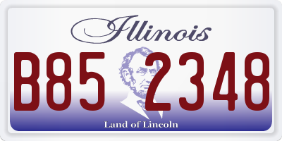 IL license plate B852348