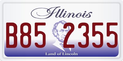 IL license plate B852355