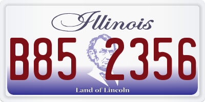 IL license plate B852356