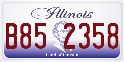 IL license plate B852358