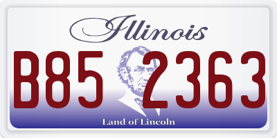 IL license plate B852363