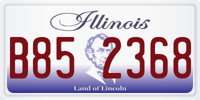 IL license plate B852368