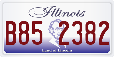 IL license plate B852382