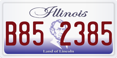 IL license plate B852385