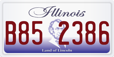 IL license plate B852386
