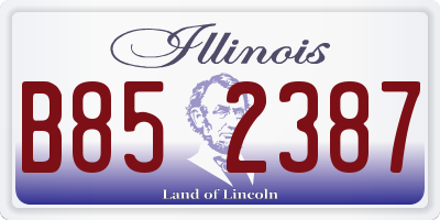 IL license plate B852387