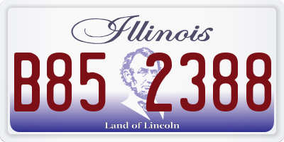 IL license plate B852388