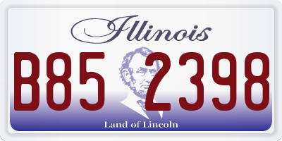 IL license plate B852398