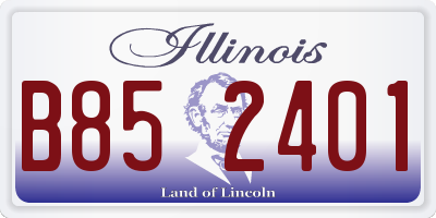 IL license plate B852401