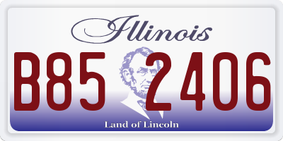 IL license plate B852406