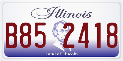 IL license plate B852418