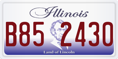 IL license plate B852430