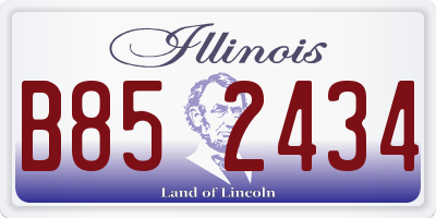 IL license plate B852434