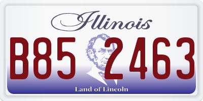 IL license plate B852463