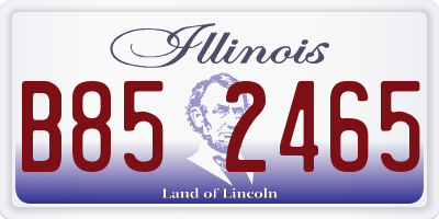 IL license plate B852465