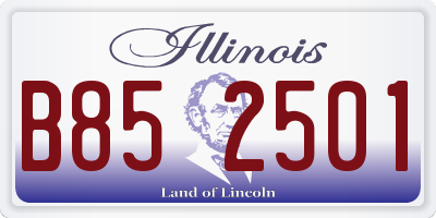 IL license plate B852501