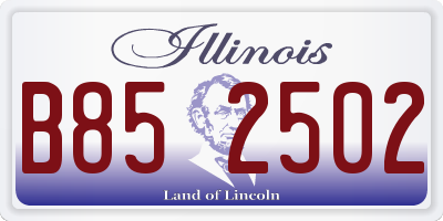 IL license plate B852502