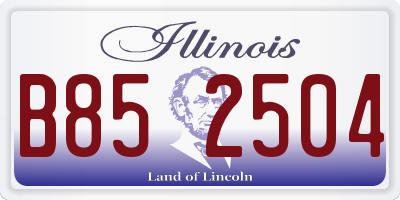 IL license plate B852504