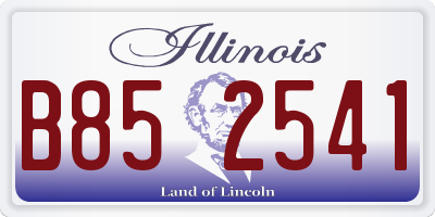IL license plate B852541