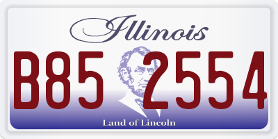 IL license plate B852554