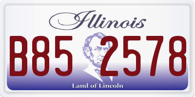 IL license plate B852578