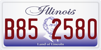 IL license plate B852580