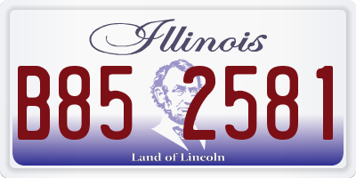 IL license plate B852581