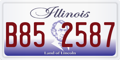 IL license plate B852587
