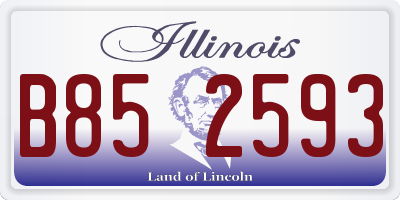 IL license plate B852593