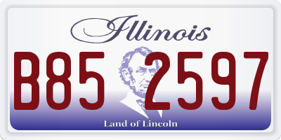 IL license plate B852597