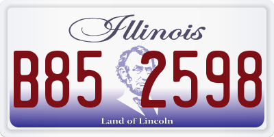 IL license plate B852598