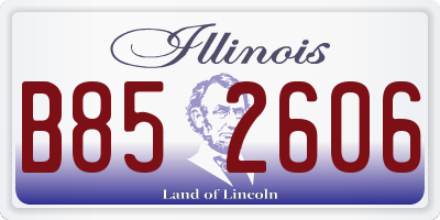 IL license plate B852606