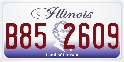 IL license plate B852609