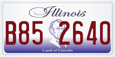 IL license plate B852640