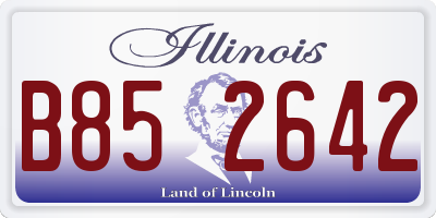 IL license plate B852642