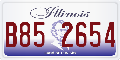 IL license plate B852654