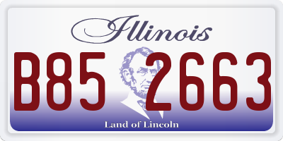 IL license plate B852663