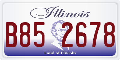 IL license plate B852678