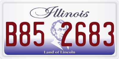 IL license plate B852683