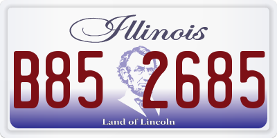 IL license plate B852685