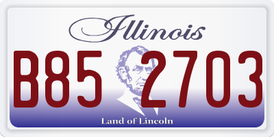 IL license plate B852703