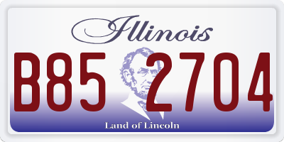 IL license plate B852704