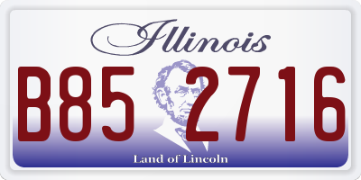 IL license plate B852716