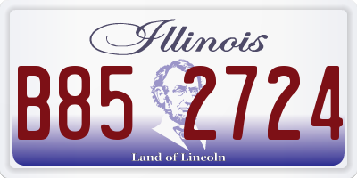 IL license plate B852724