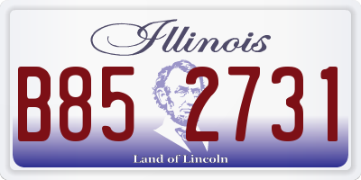 IL license plate B852731