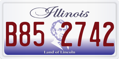 IL license plate B852742