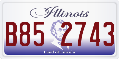 IL license plate B852743